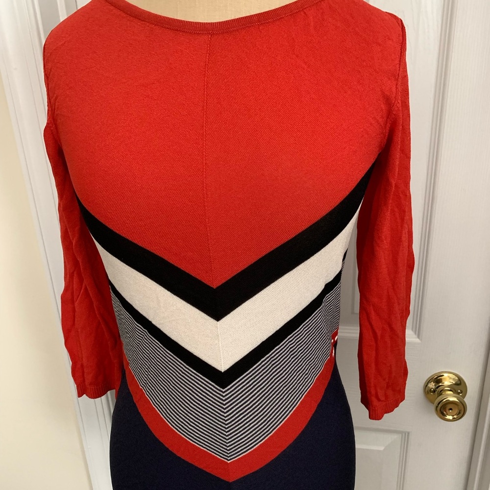 Miss Sixty Red White Blue Striped Top
